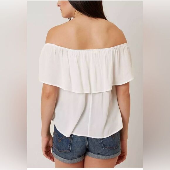 Honey Punch Off The Shoulder light pink Top size small - Picture 2 of 10